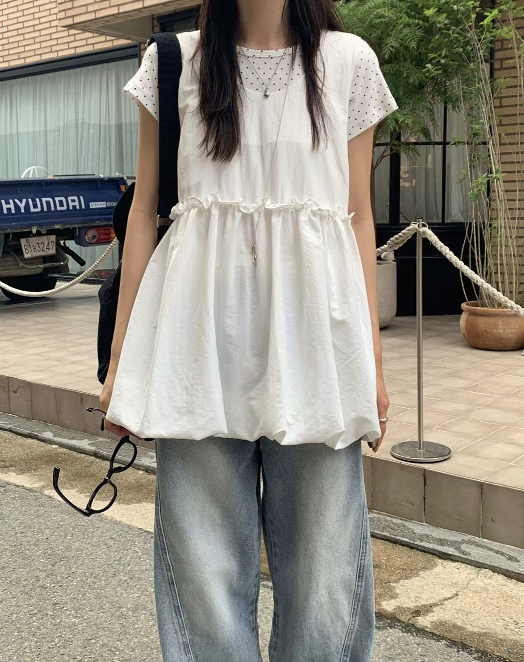 索料ruffle 泡泡背心 - TP568