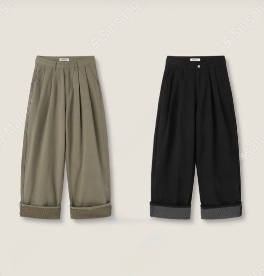 打褶立體闊褲子｜pre-order