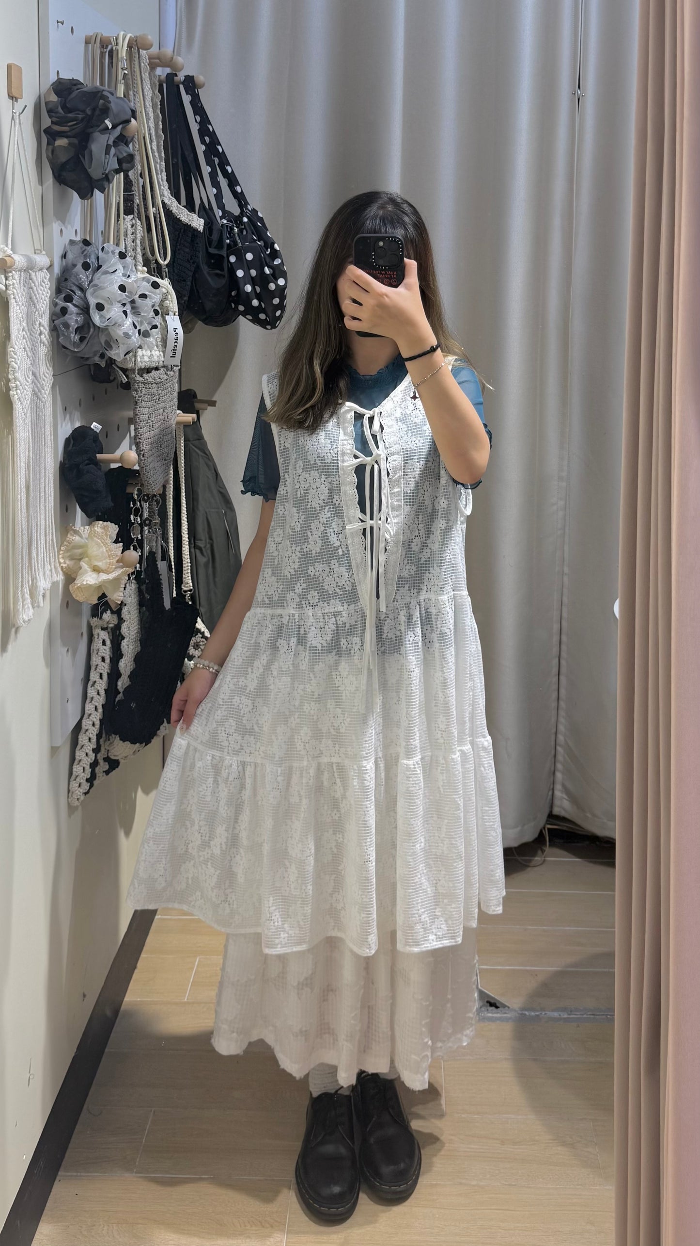 ruffle領see through tee - TP639