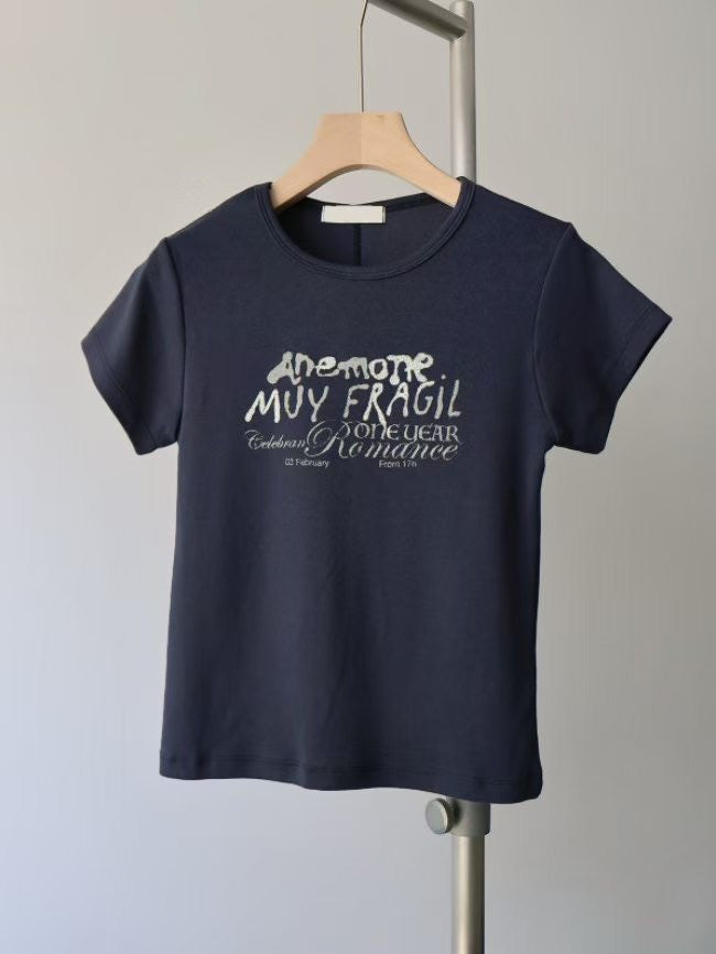 Letter pattern clean fit T - TP669