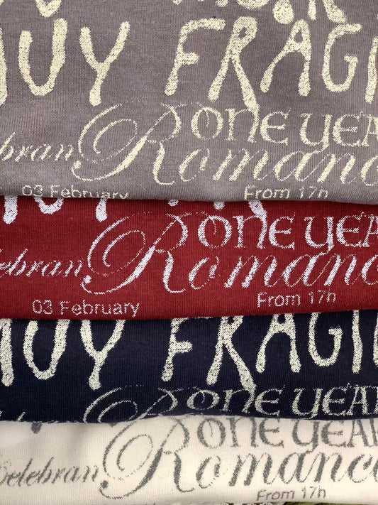 Letter pattern clean fit T - TP669