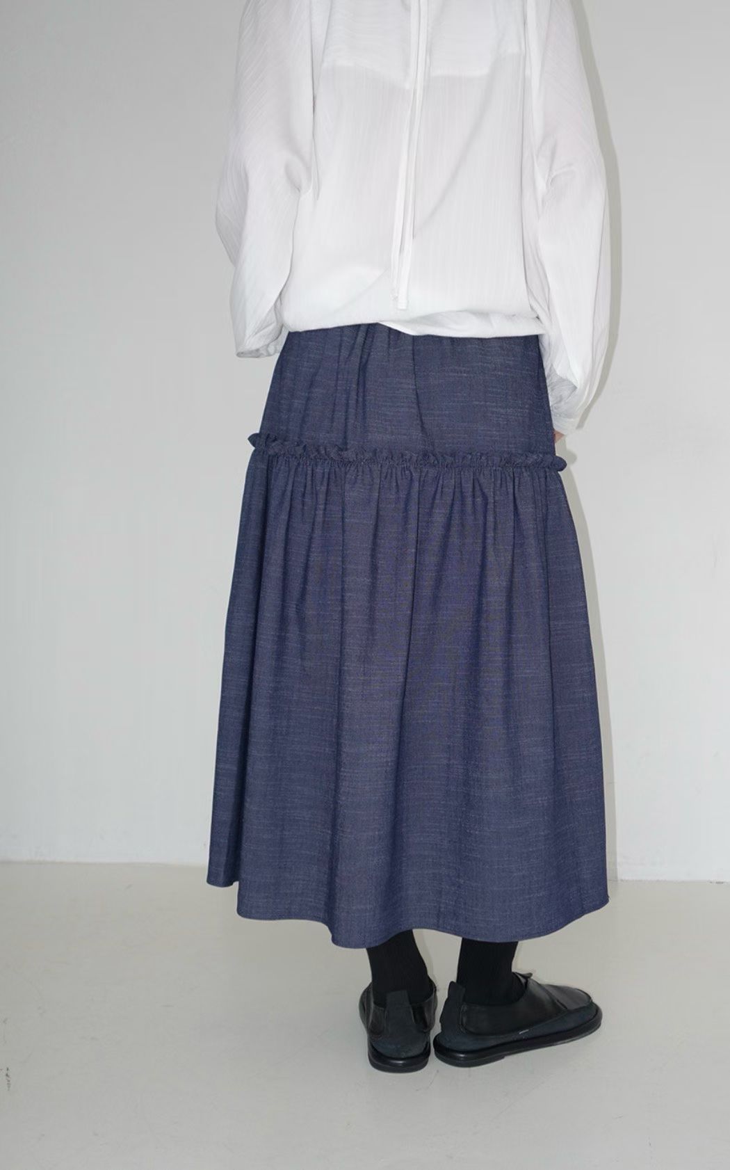 牛仔ruffle半裙 - SK612