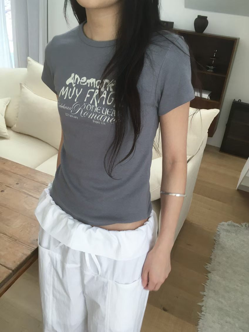 Letter pattern clean fit T - TP669