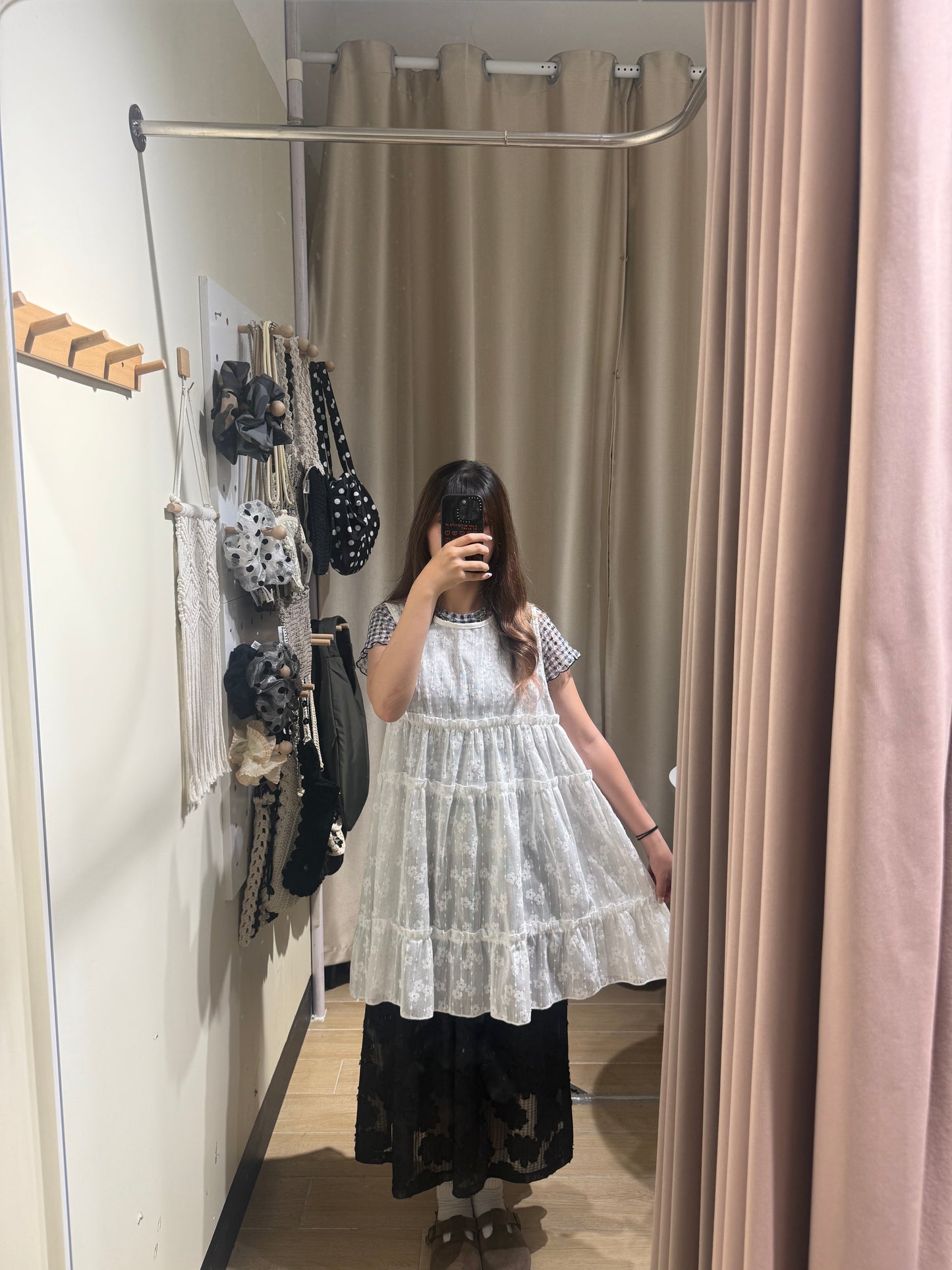 日系小花ruffle layer ops - OA621