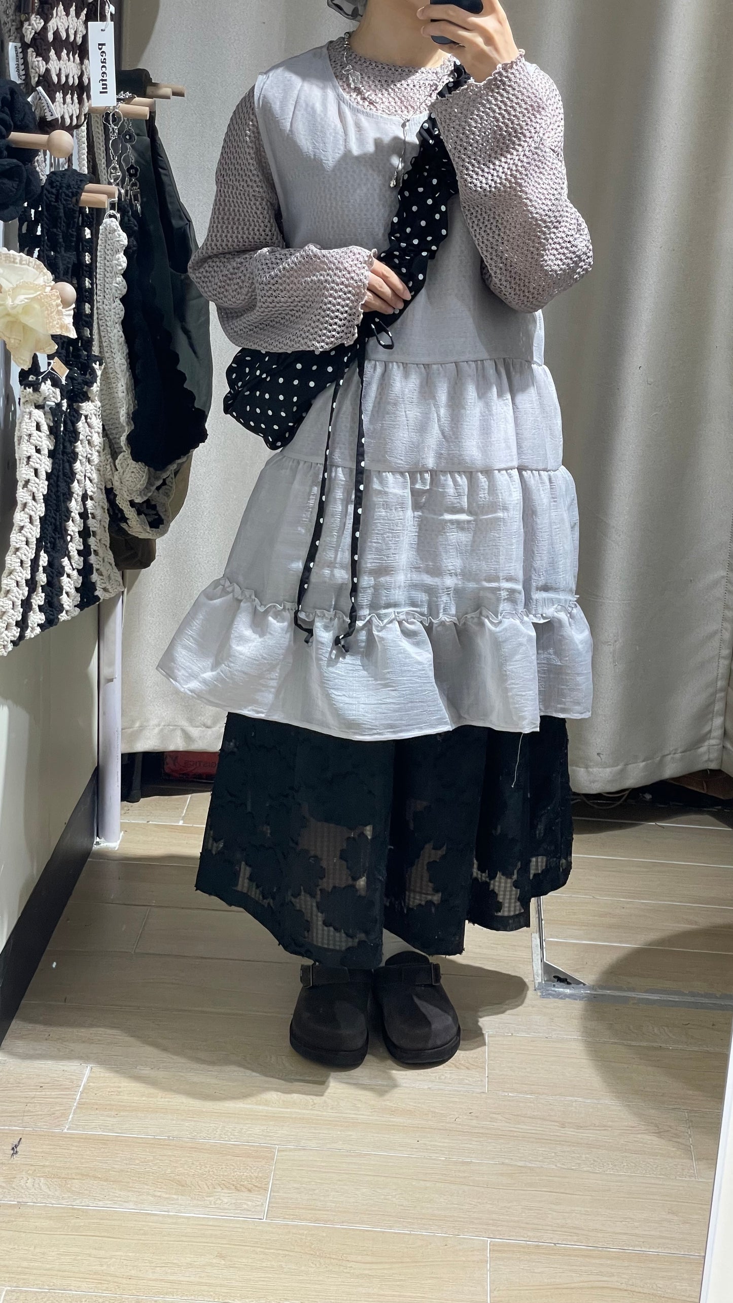 繡花透透半裙 - SK610