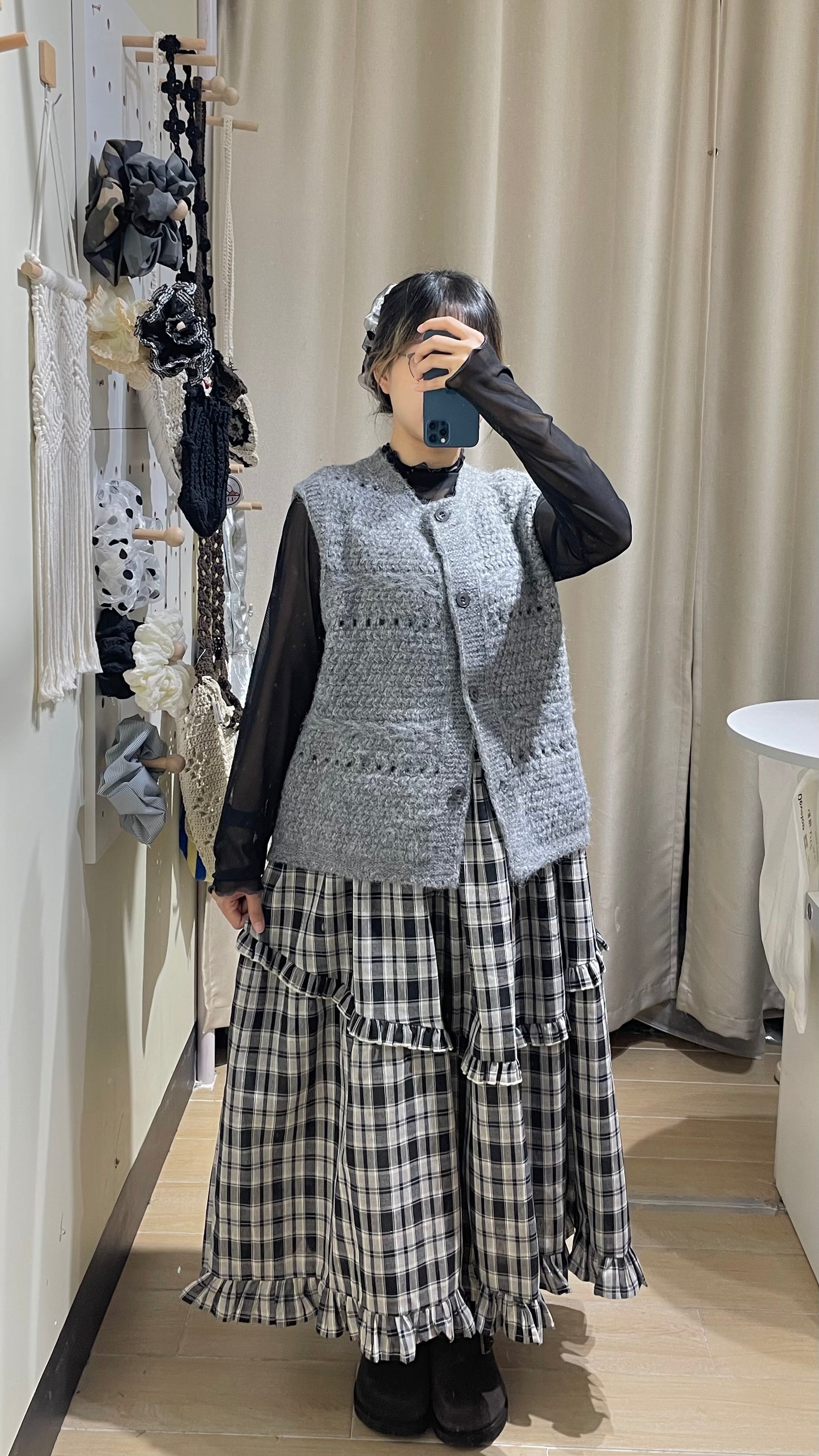 綁繩格仔ruffle ops - OA587