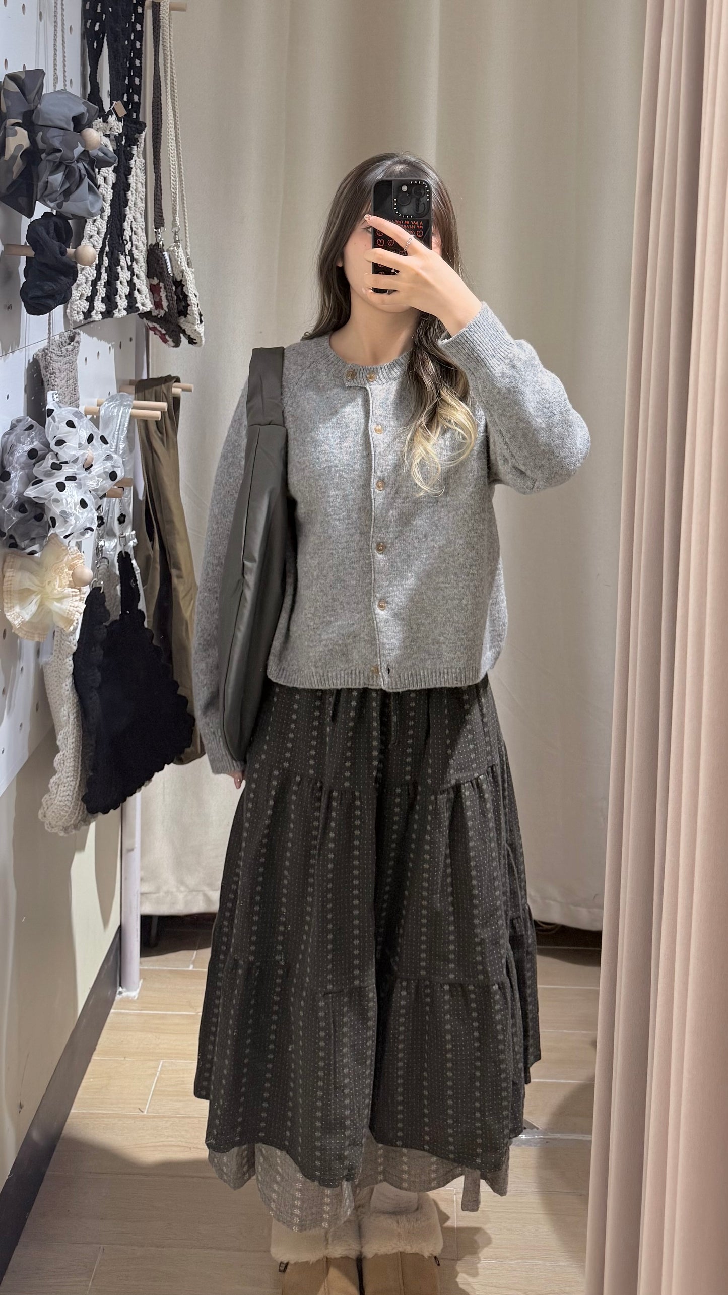 雙層layer繡花半裙 - SK607