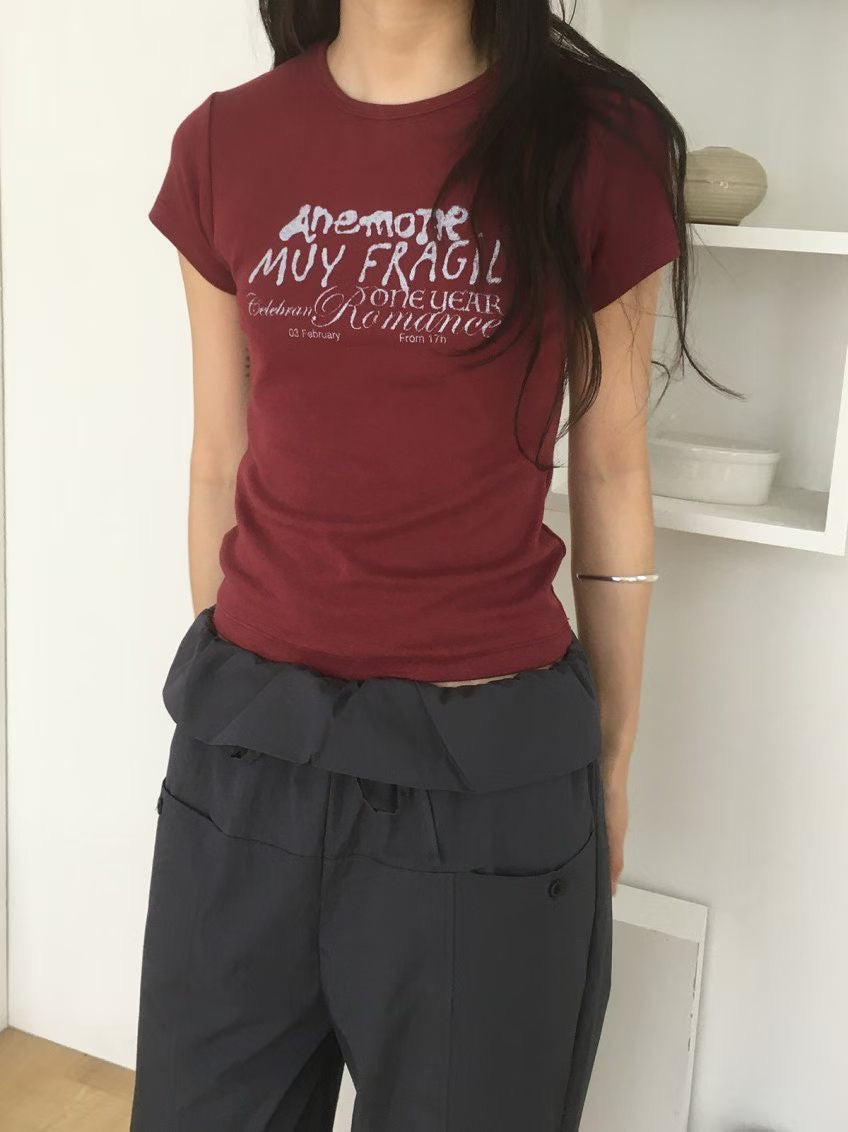 Letter pattern clean fit T - TP669