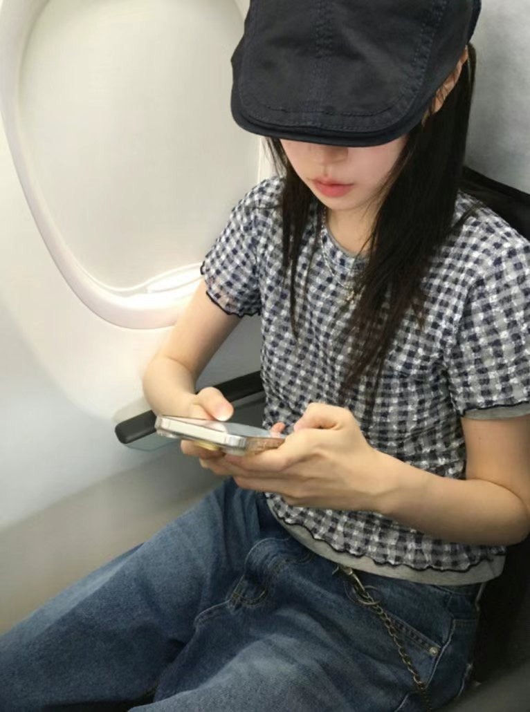 格仔see through tee - TP623