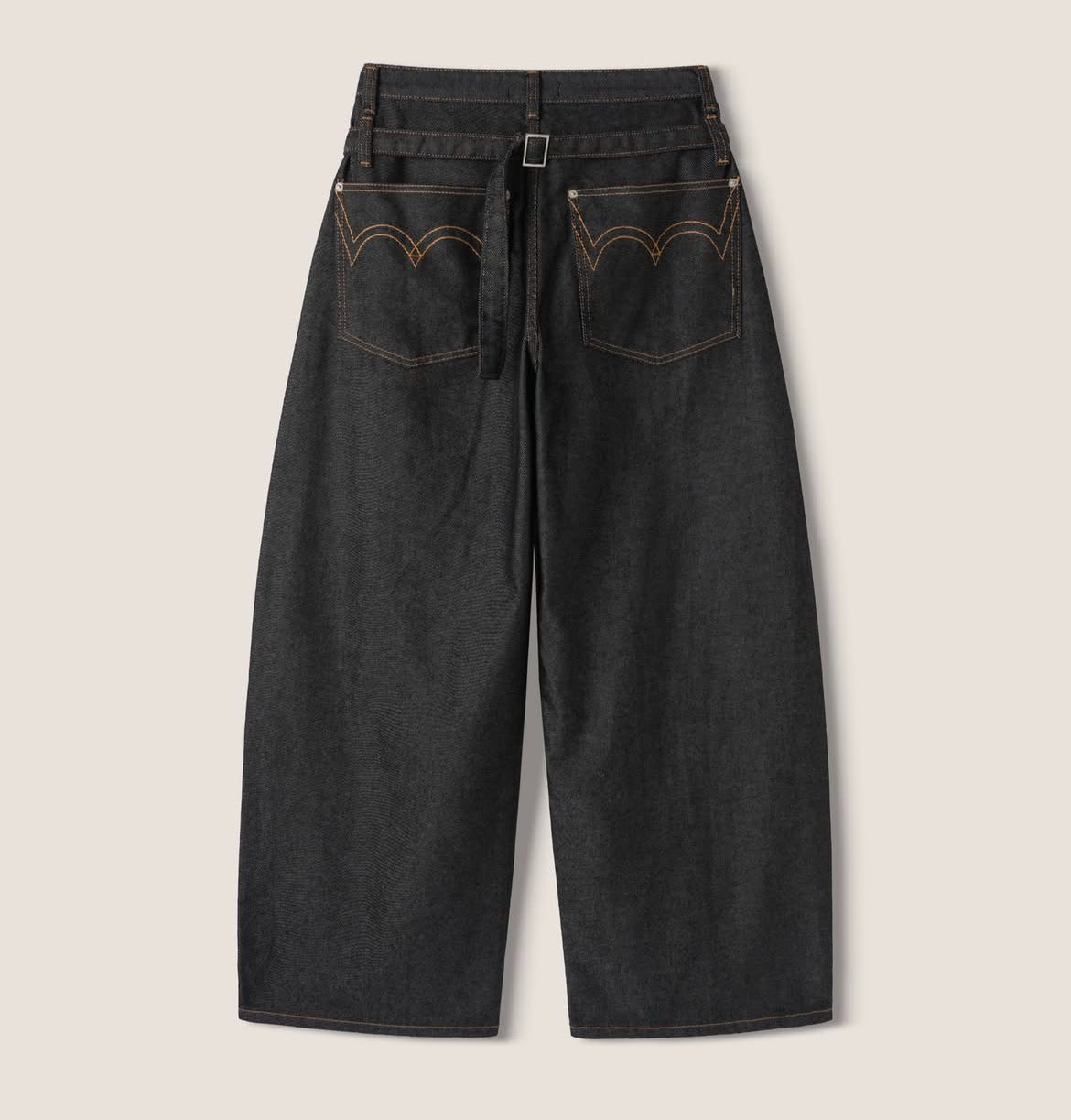 non-fade復古扣帶闊褲 - PT615