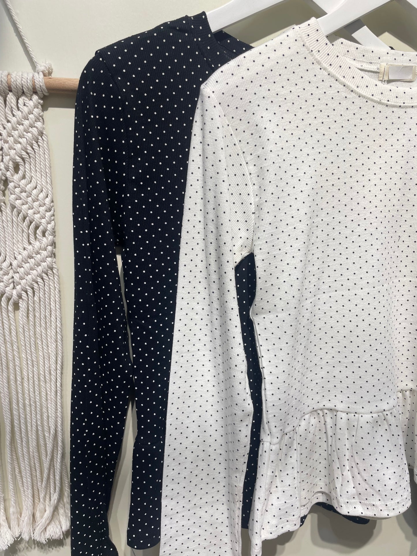 波點長袖layer top - TP603