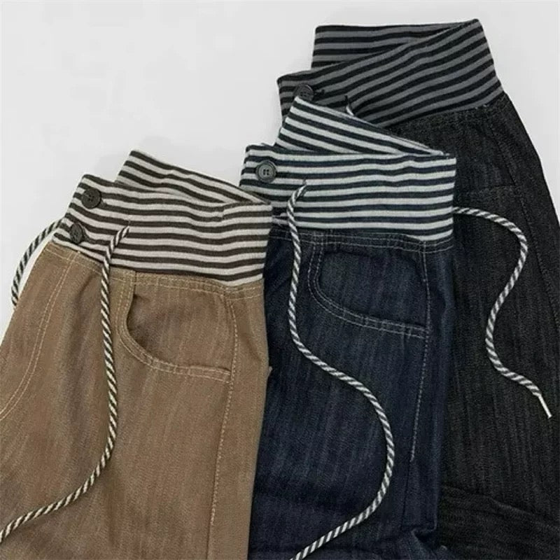 Non-fade拼接彎刀褲｜pre-order