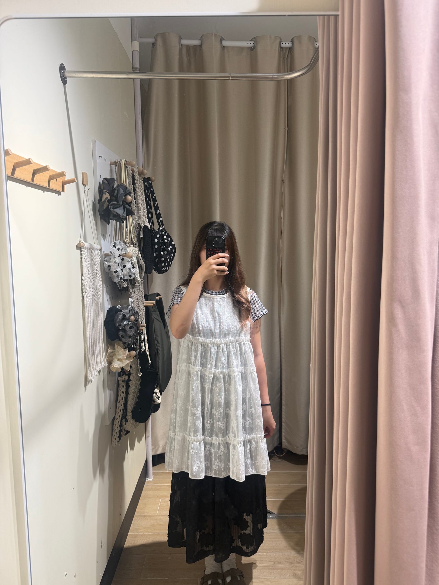 日系小花ruffle layer ops - OA621