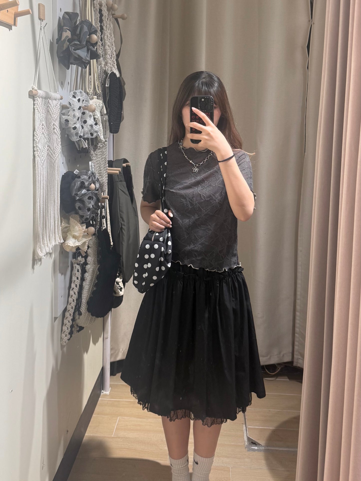 透膚花紋see through tee - TP618